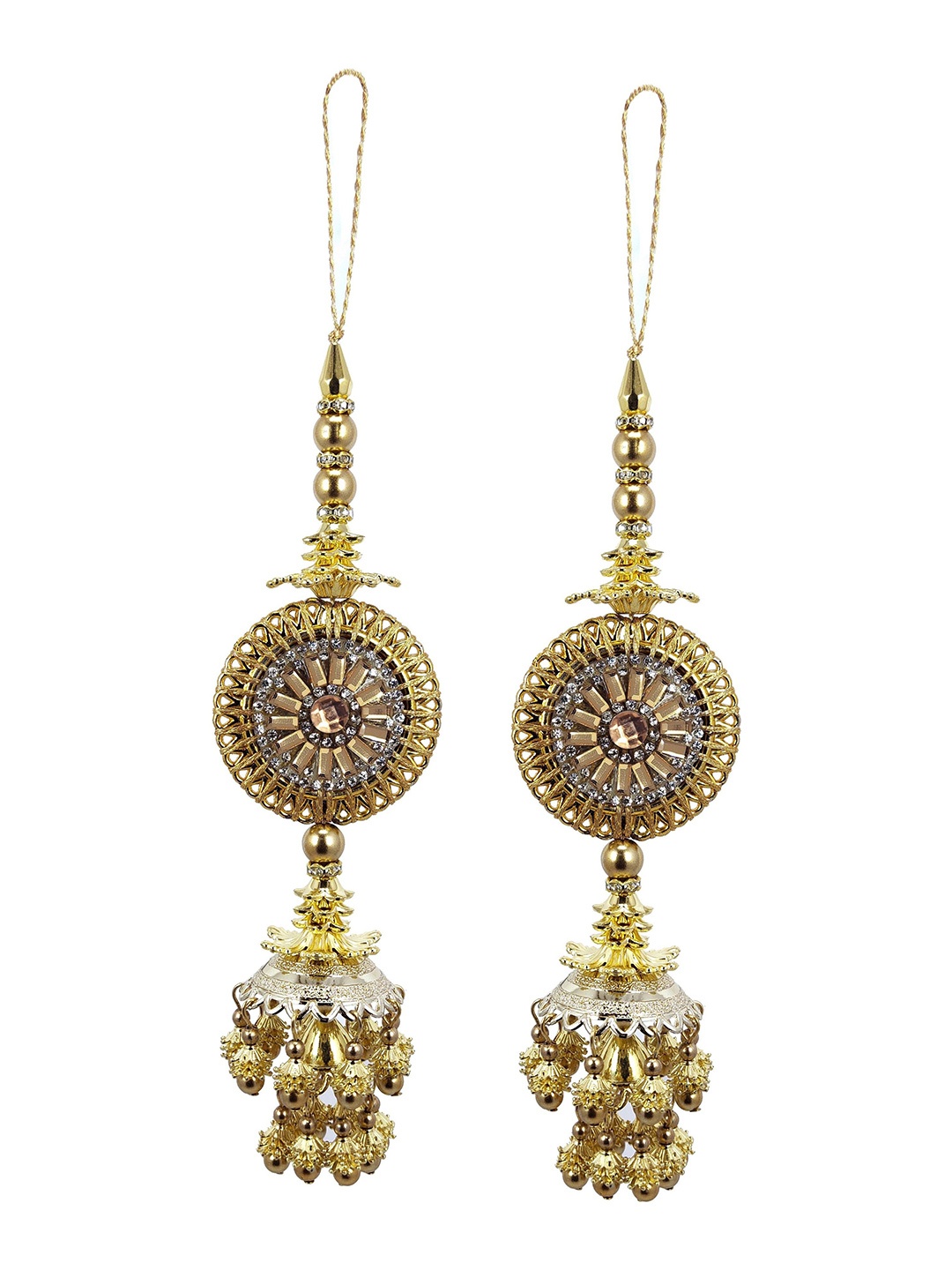 

Radhe Creation Men Artificial Stones and Beads Brooch, Gold