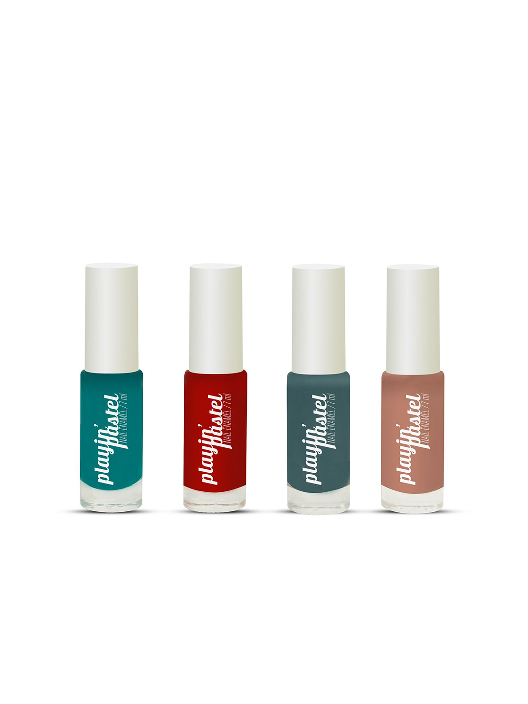 

Neyah Set Of 4 Playin Pastel Long Lasting Nail Enamel - 7 ml Each - Combo 102, Green