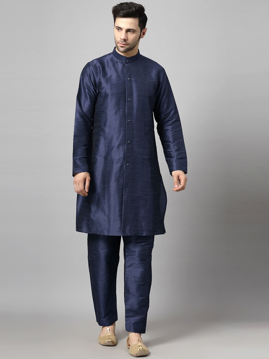 

Utsav Fashion Men Regular Kurta with Pyjamas, Navy blue