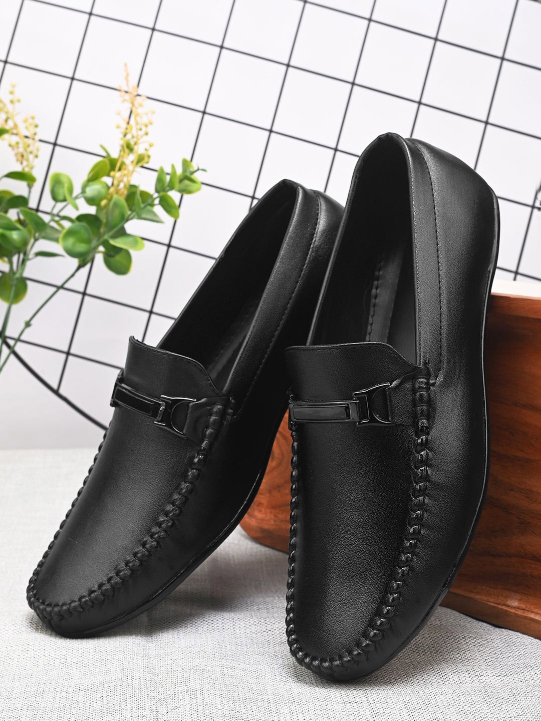 

IMCOLUS Men Loafers, Black