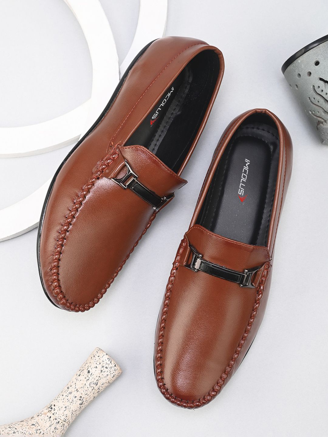 

IMCOLUS Men Loafers, Tan