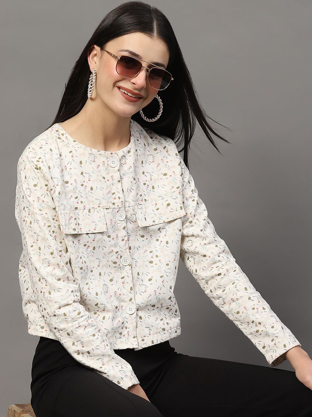 

StyleCast X SERA Women Lightweight Coudroy Tailored Jacket, Off white