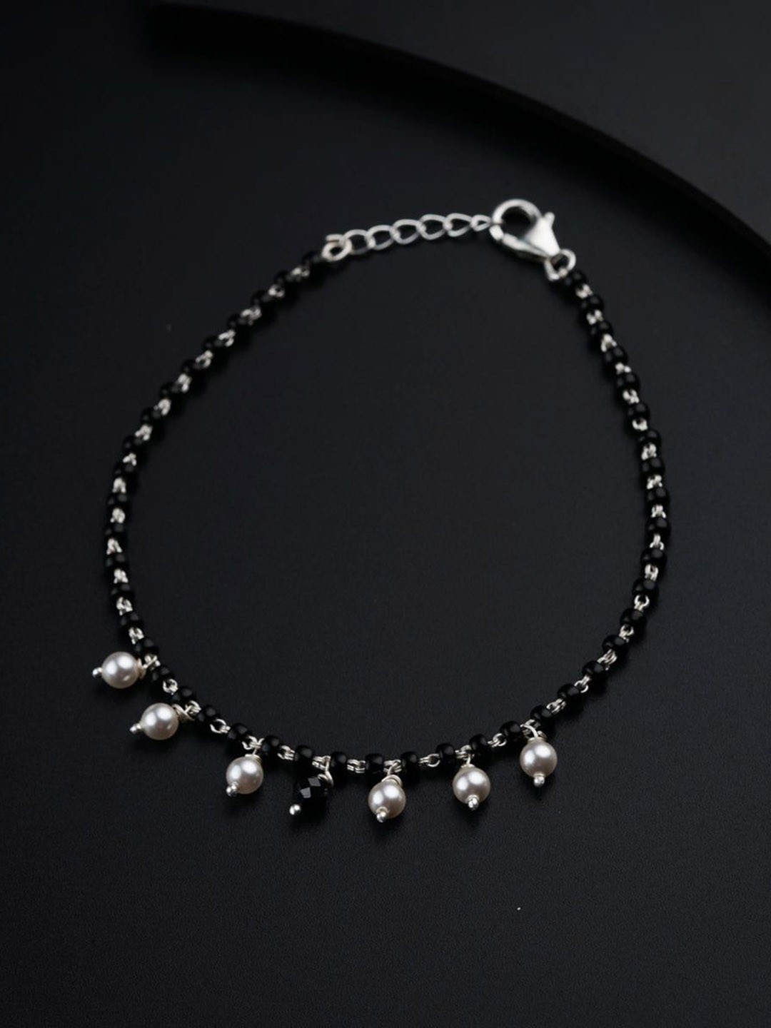 

House of Aadyaa Artificial Beads Mangalsutra, Silver