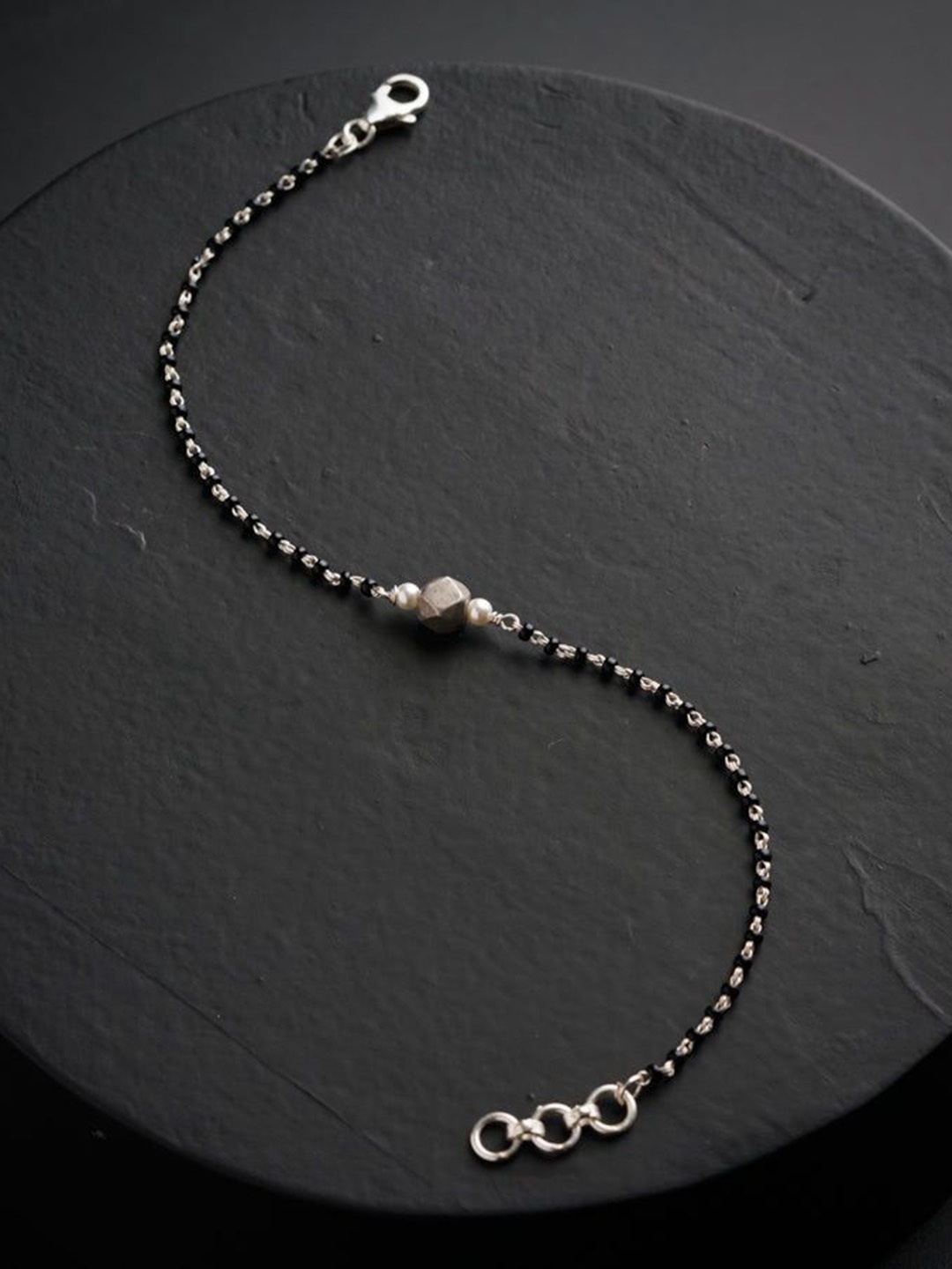 

House of Aadyaa Artificial Beads Mangalsutra, Silver