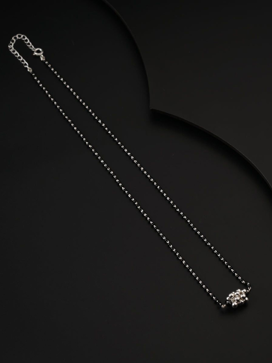 

House of Aadyaa Artificial Beads Mangalsutra, Silver