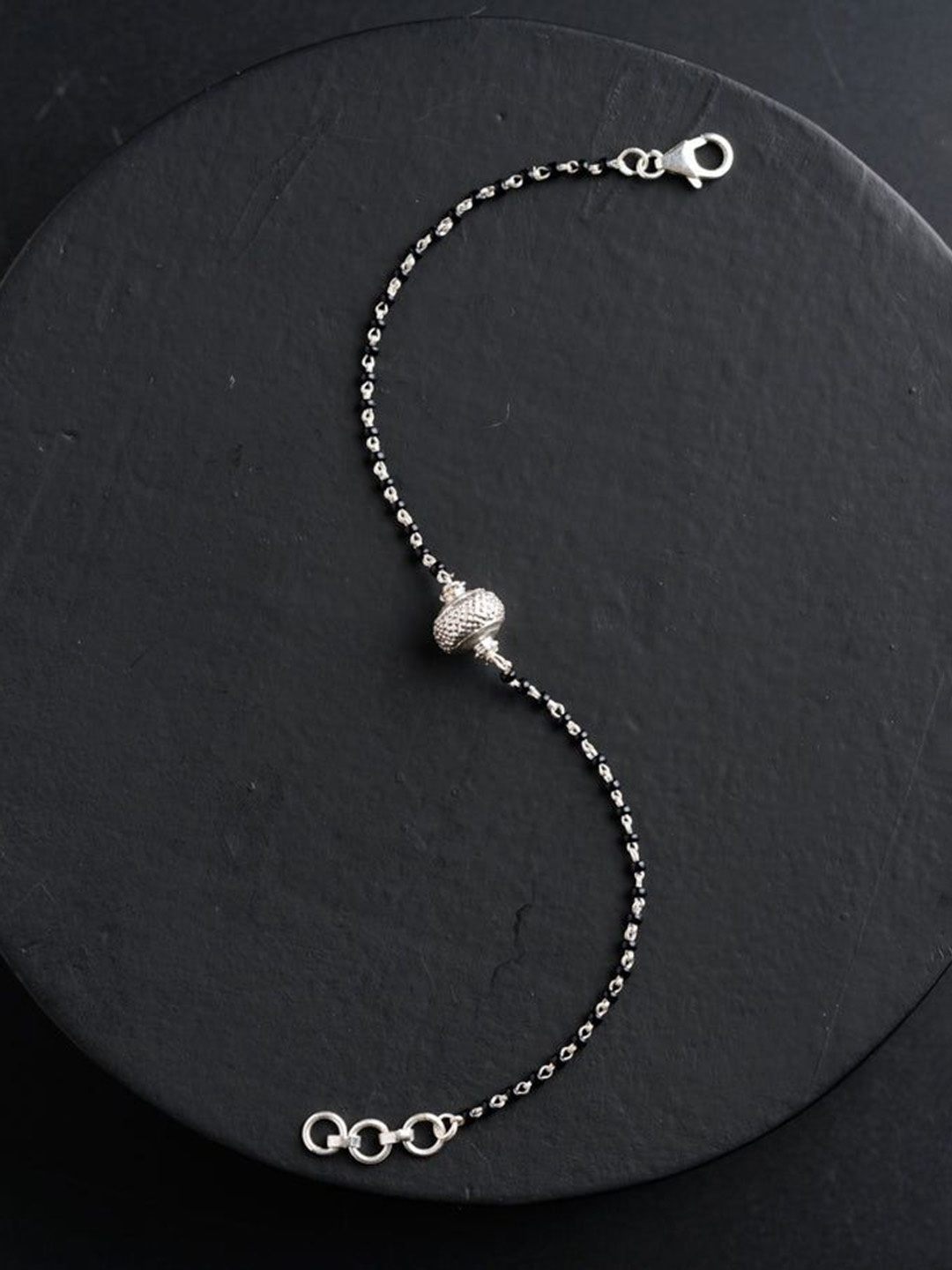 

House of Aadyaa Artificial Beads Mangalsutra, Silver