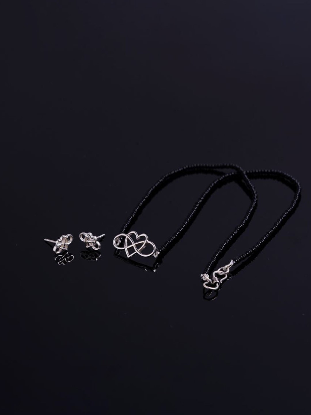 

House of Aadyaa Artificial Beads Mangalsutra, Silver