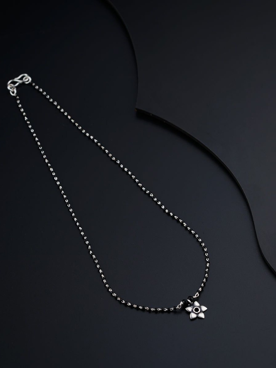

House of Aadyaa Artificial Beads Mangalsutra, Silver