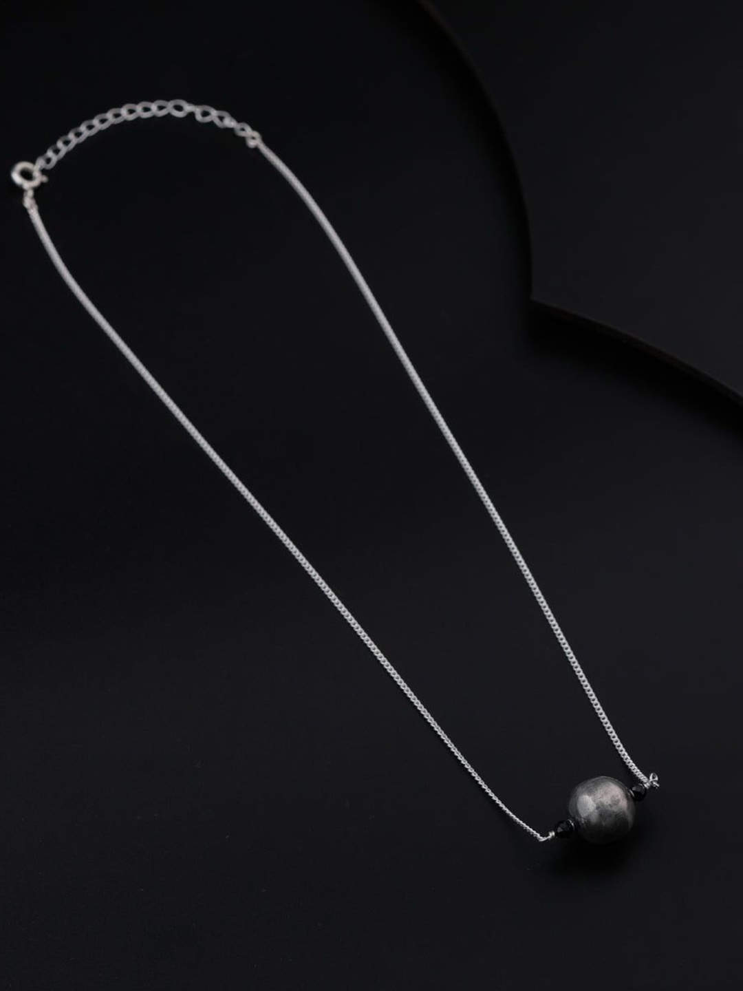 

House of Aadyaa Artificial Beads Mangalsutra, Silver
