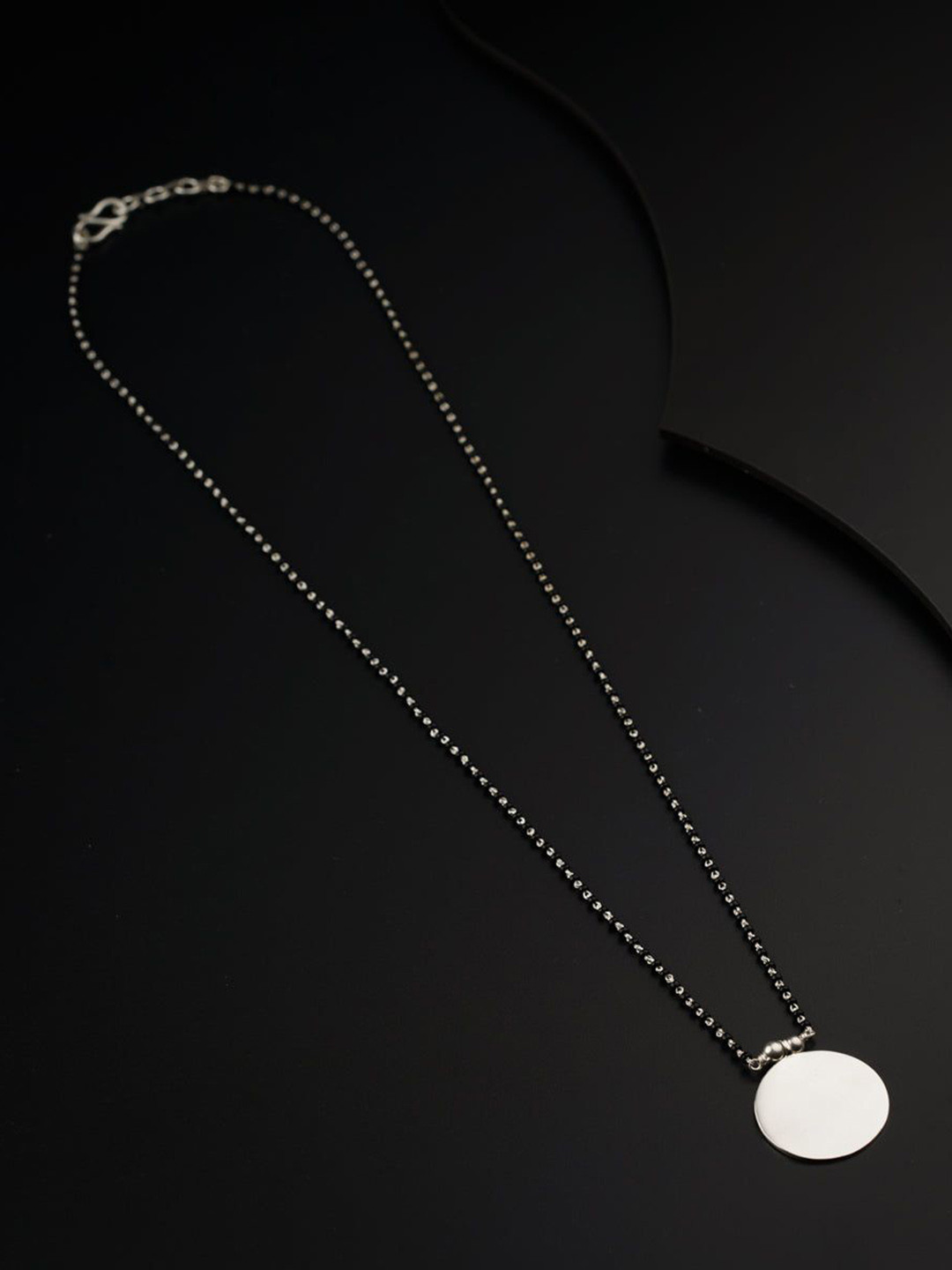 

House of Aadyaa Artificial Beads Mangalsutra, Silver