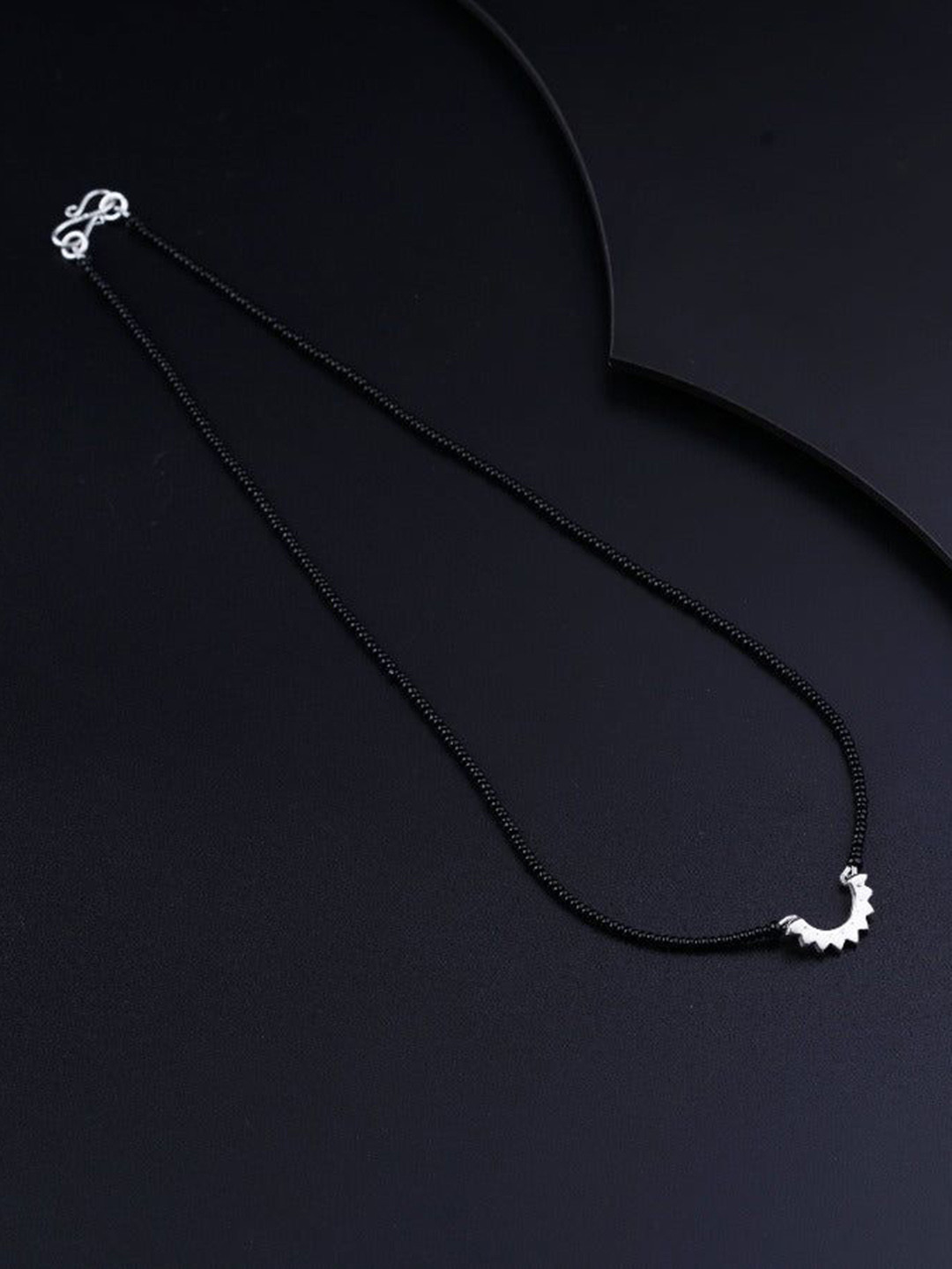 

House of Aadyaa Artificial Beads Mangalsutra, Silver