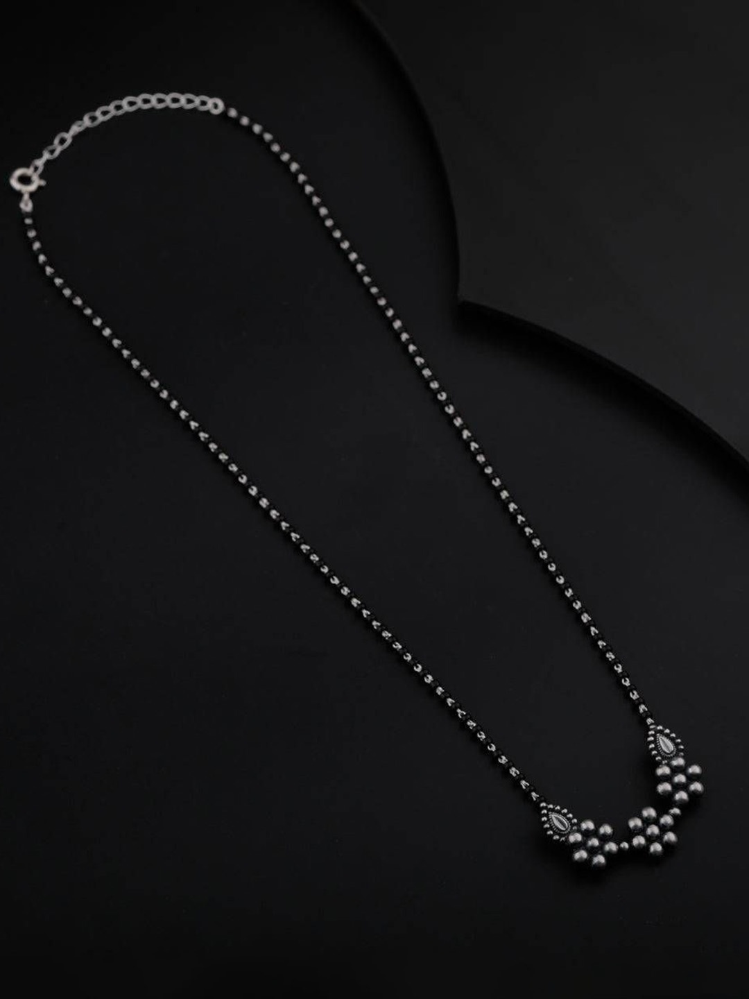 

House of Aadyaa Artificial Beads Mangalsutra, Silver