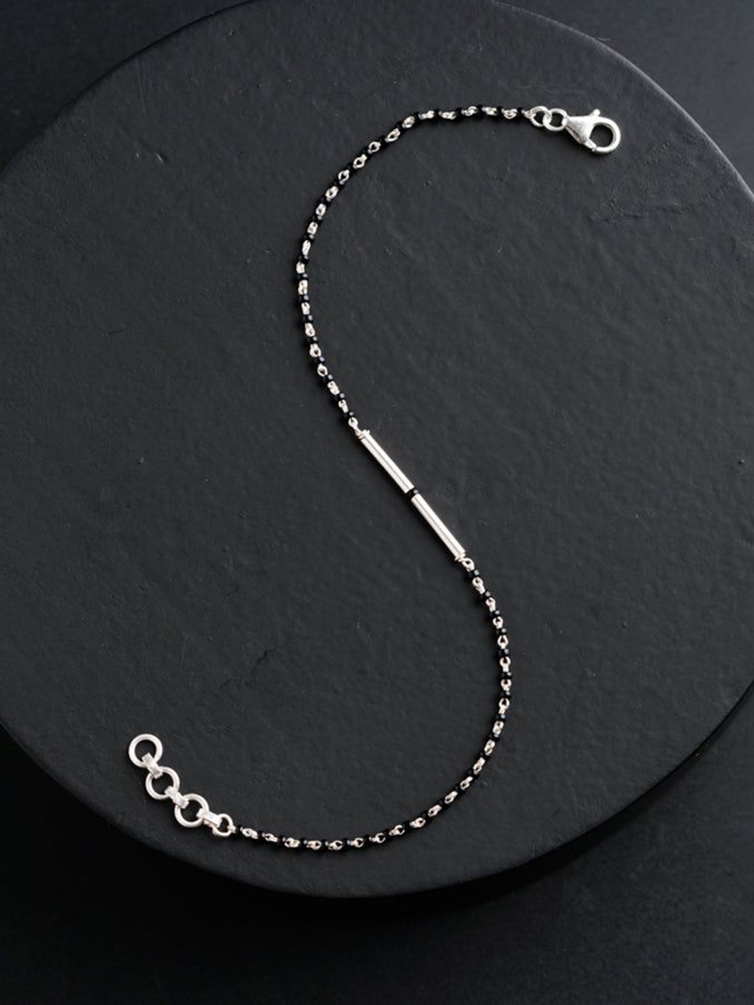 

House of Aadyaa Artificial Beads Mangalsutra, Silver