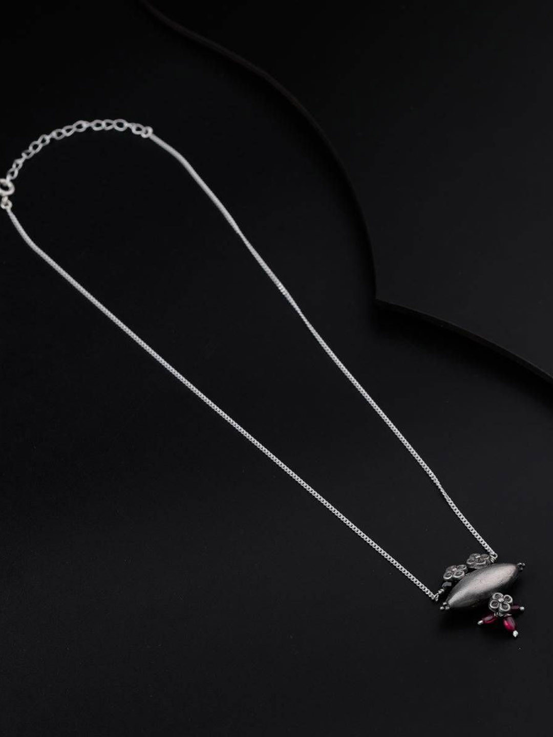 

House of Aadyaa Artificial Beads Mangalsutra, Silver