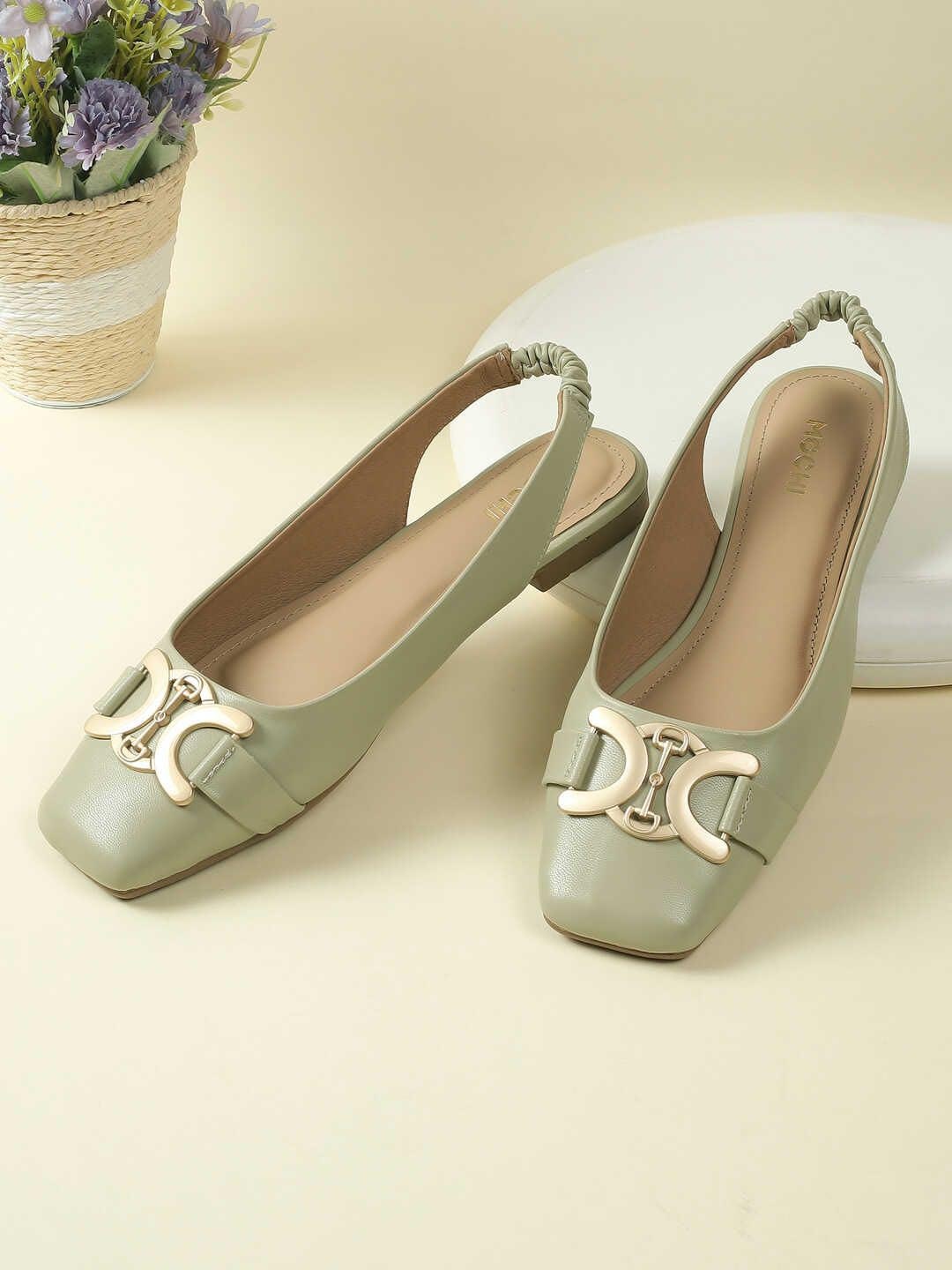

Mochi Women Mules with Backstrap, Green