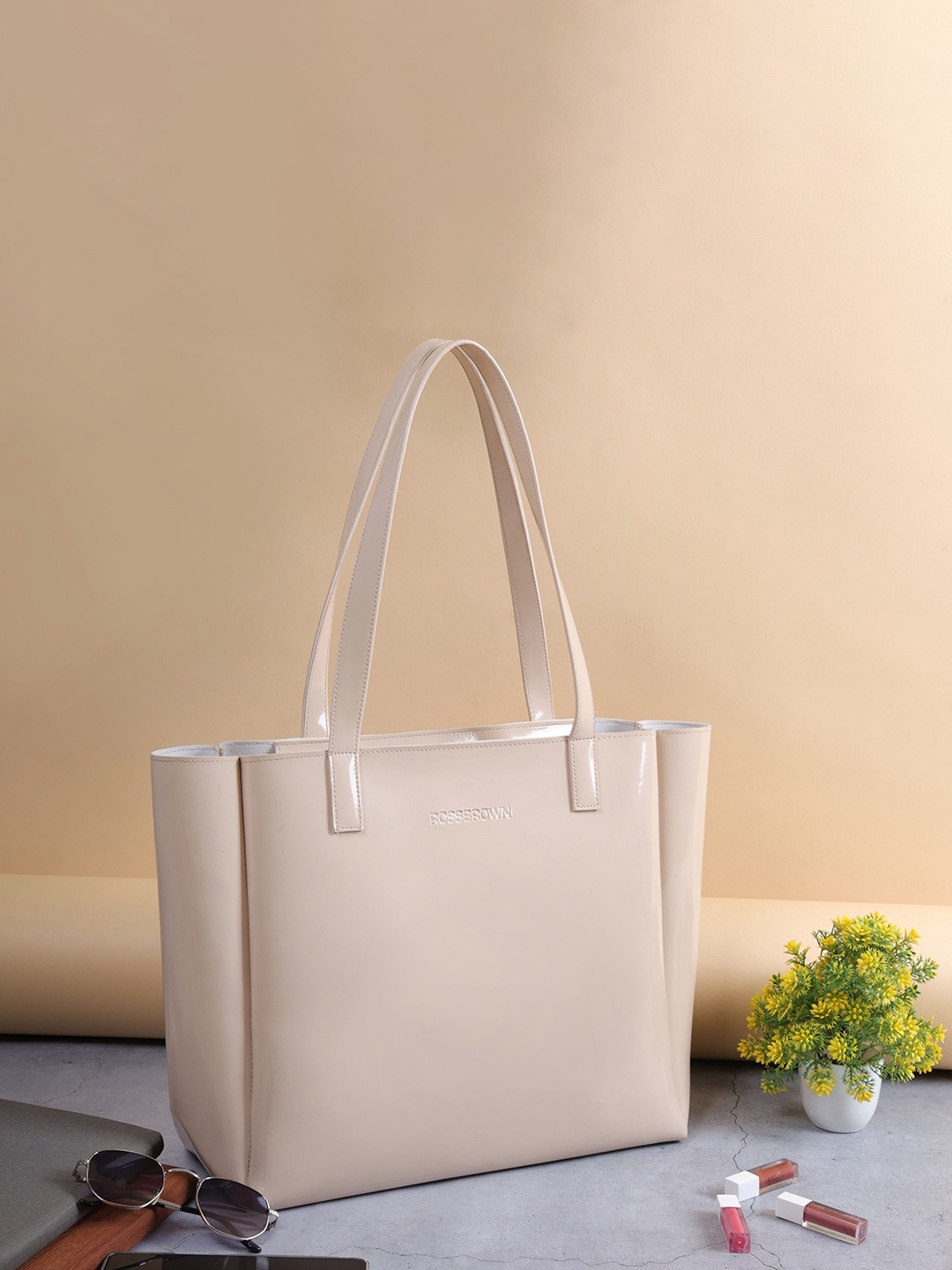 

ROSS BROWN Women Solid Swagger Leather Tote Bag, Pink
