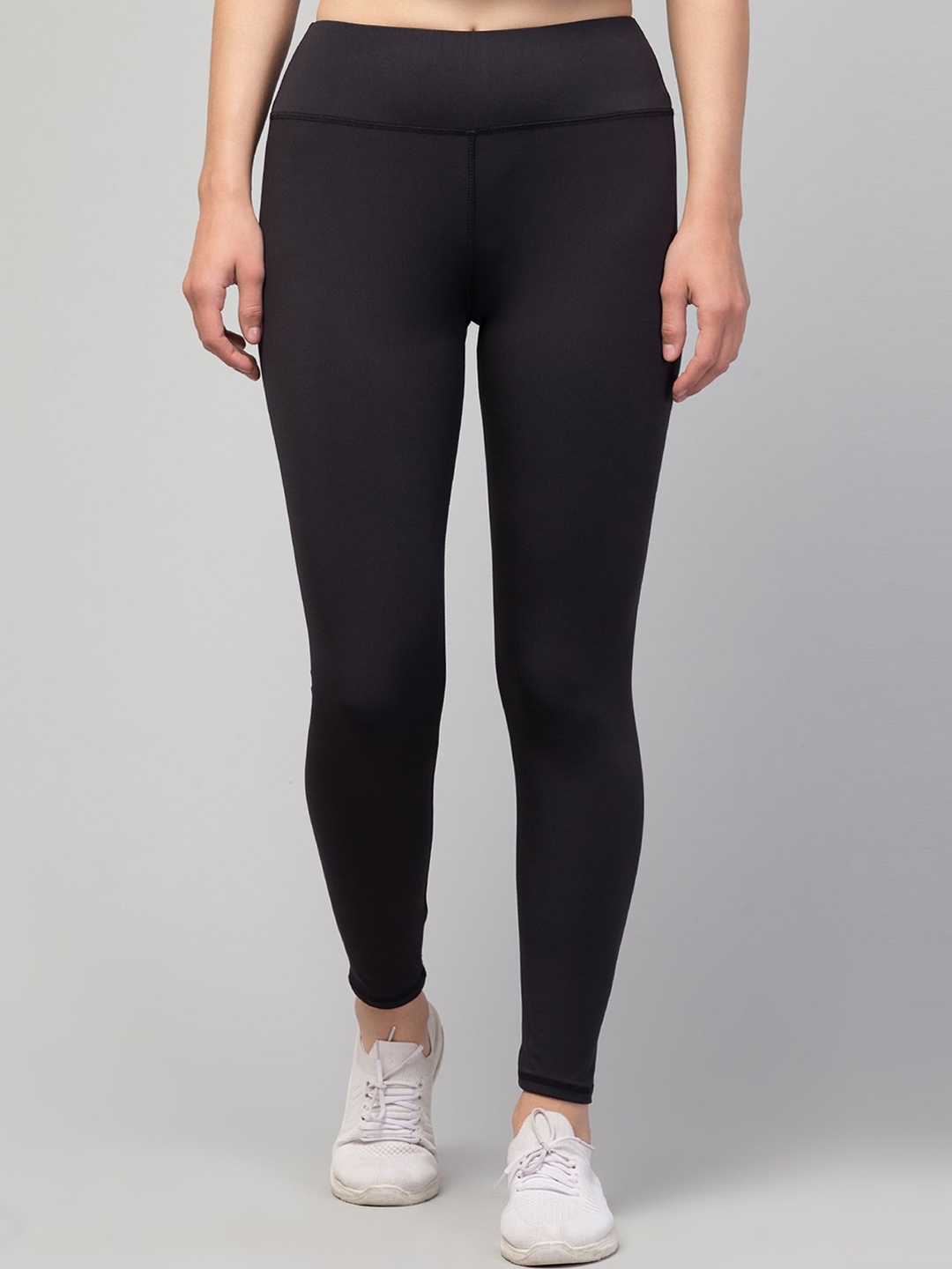 

ULLAS Women High-Rise Dry-Fit Sports Ankle-Length Tights, Black