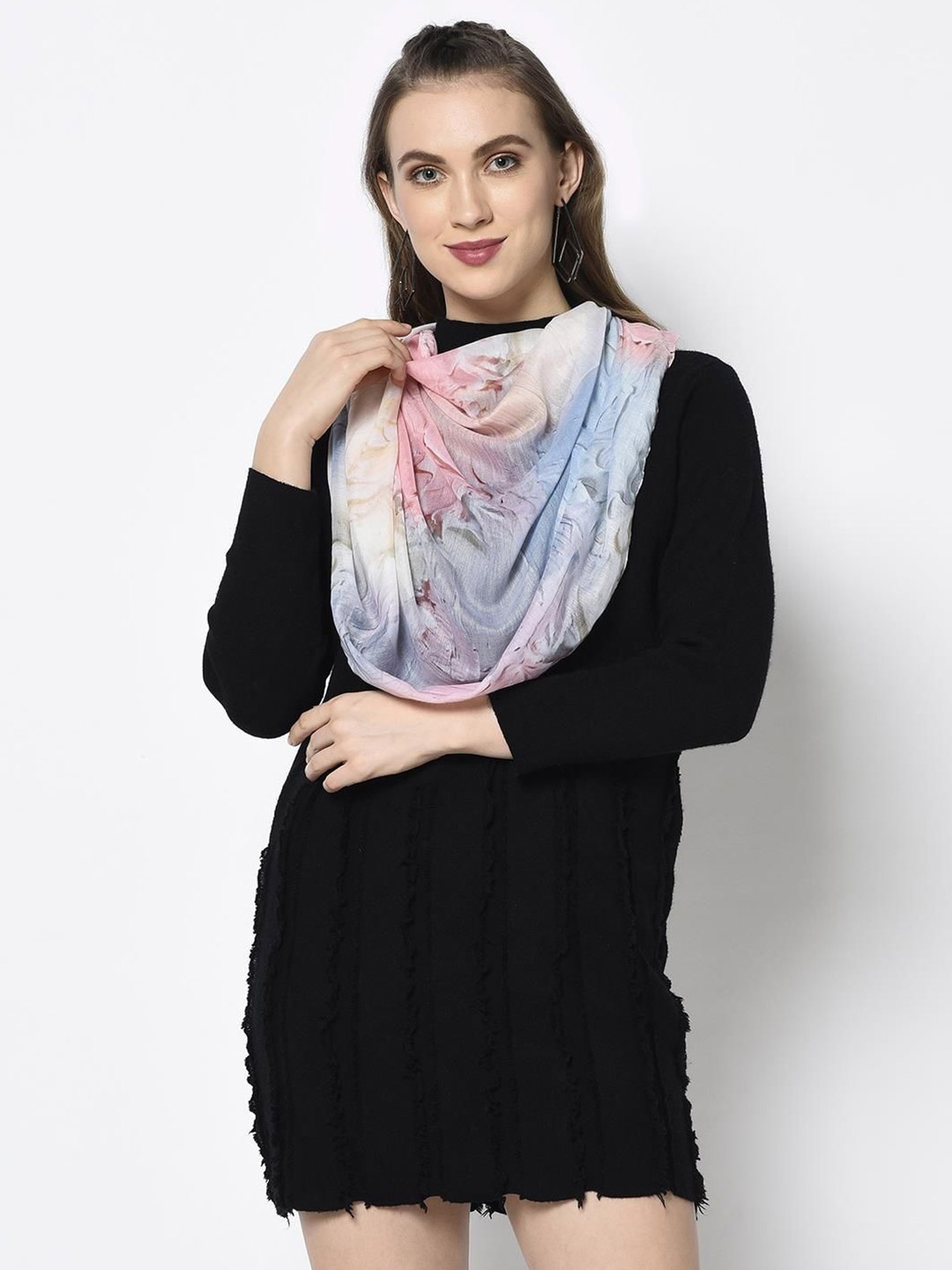 

J Style Women Printed Stole, Blue