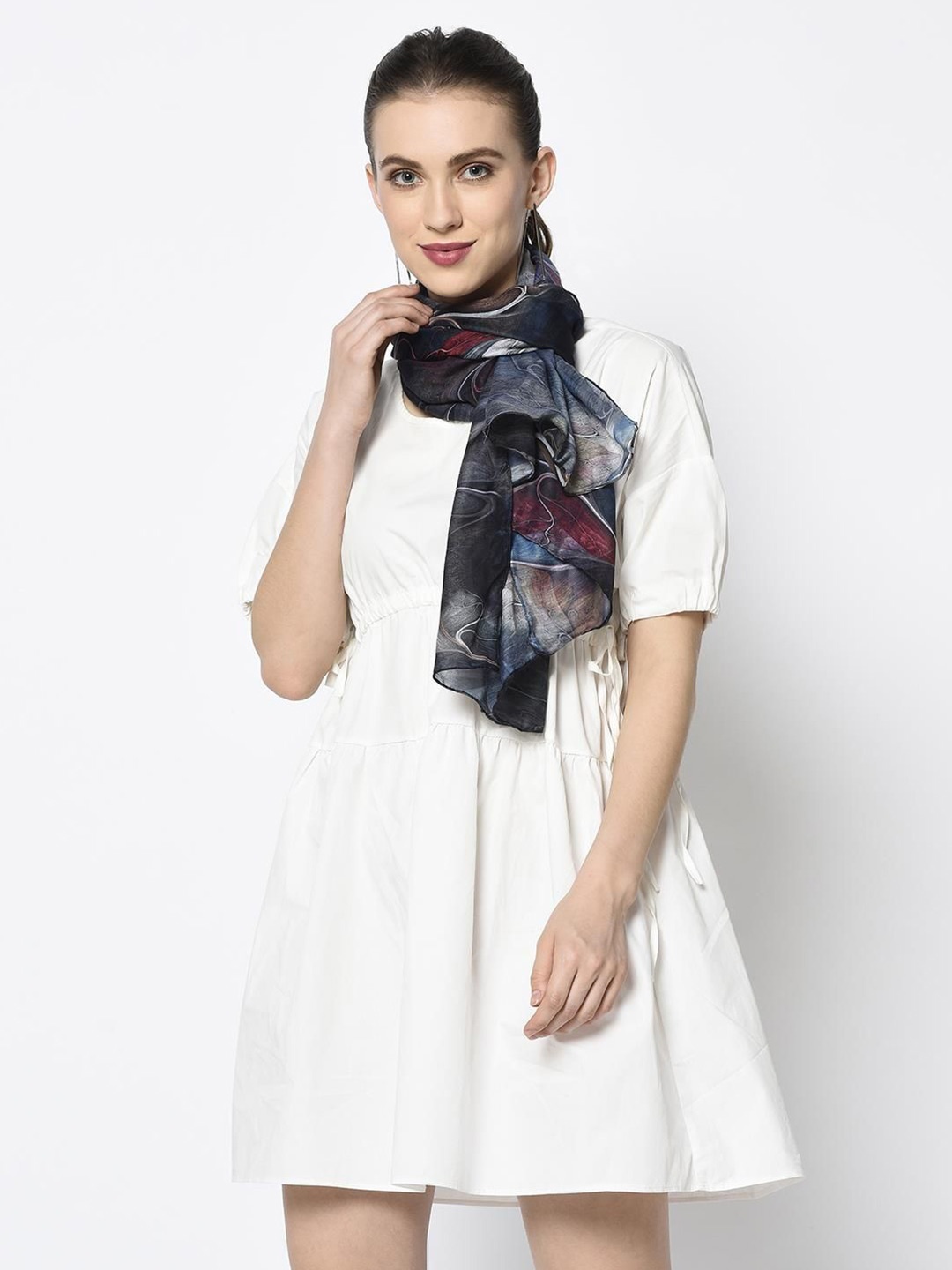 

J Style Women Printed Stole, Black