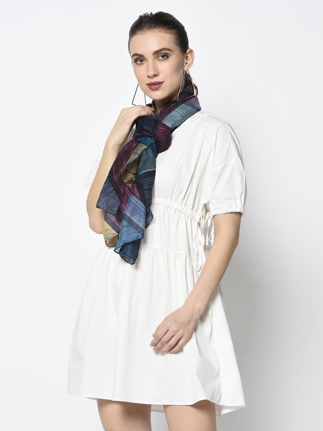 

J Style Women Printed Stole, Blue