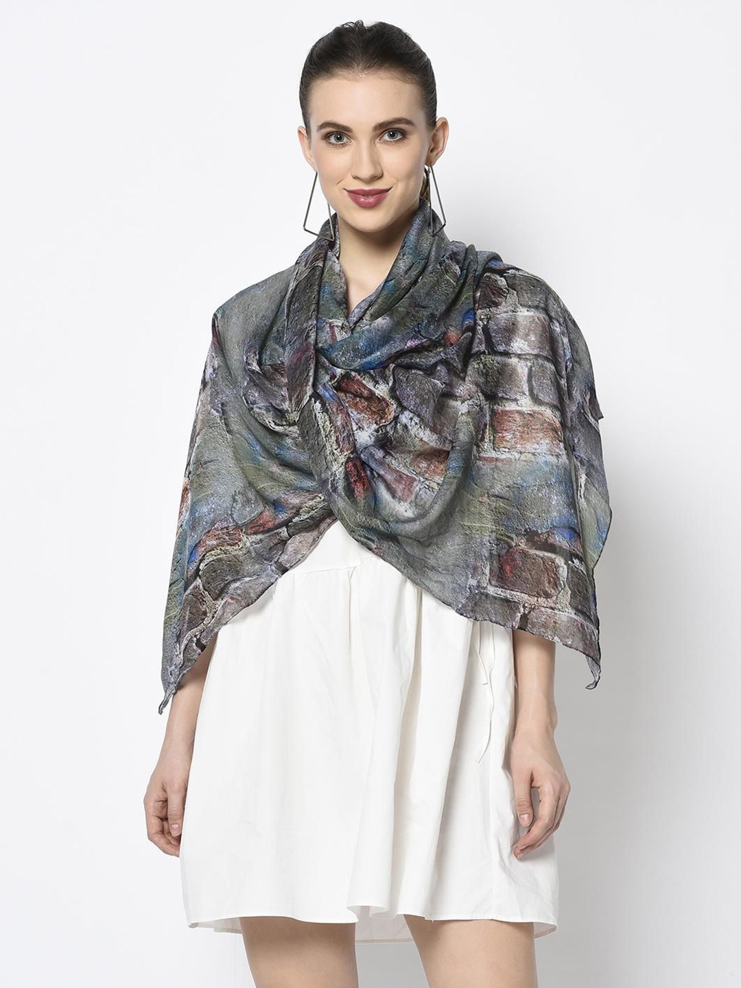 

J Style Women Printed Stole, Green