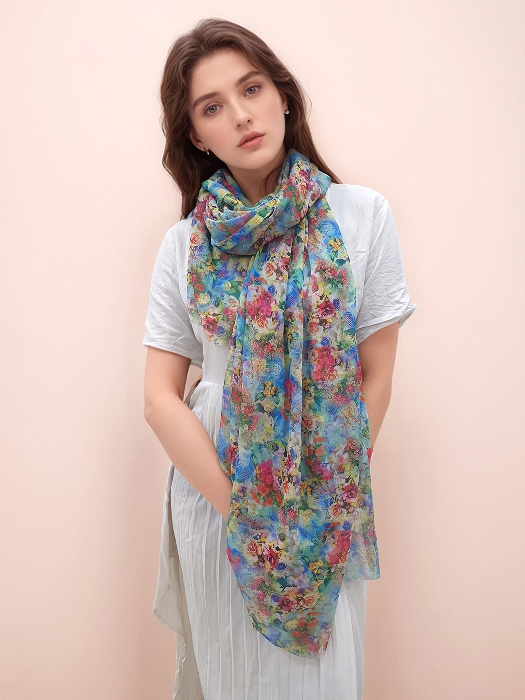 

J Style Women Printed Stole, Green