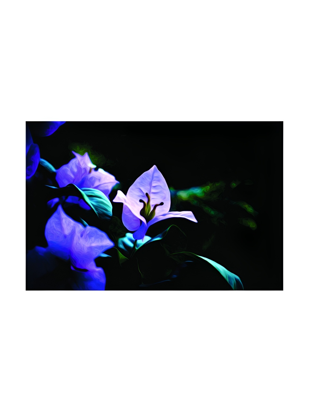 

Inephos Purple & Green Canvas Floral and Botanical Unframed Wall Painting