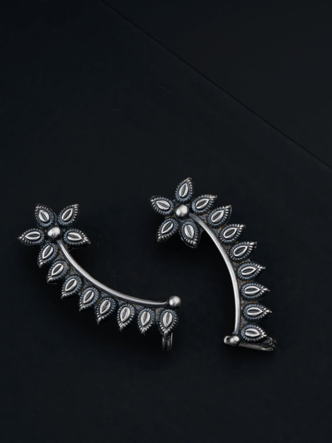 

House of Aadyaa Sterling Silver Classic Ear Cuff Earrings
