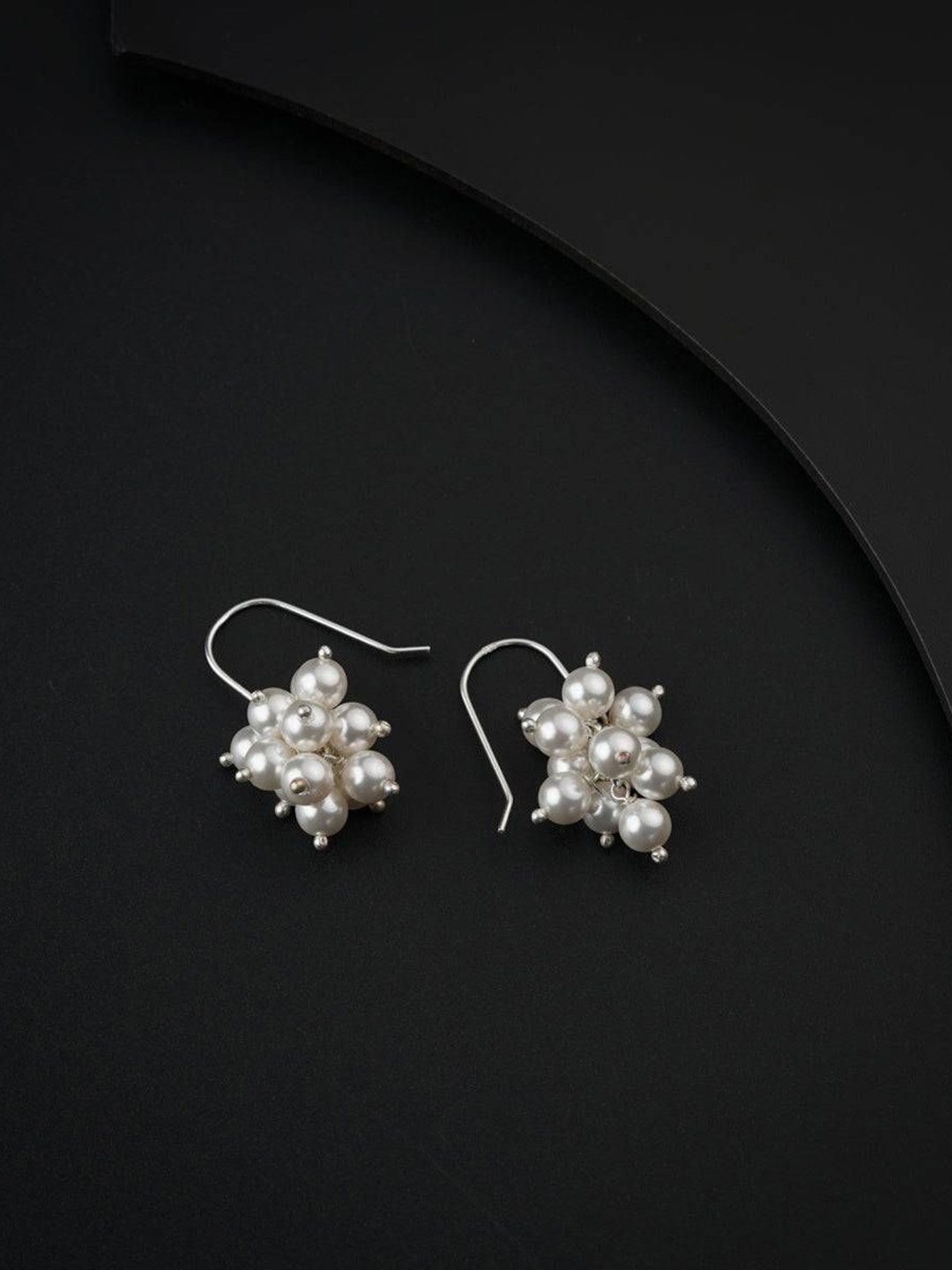 

House of Aadyaa 925 Sterling Silver Beaded Classic Drop Earrings