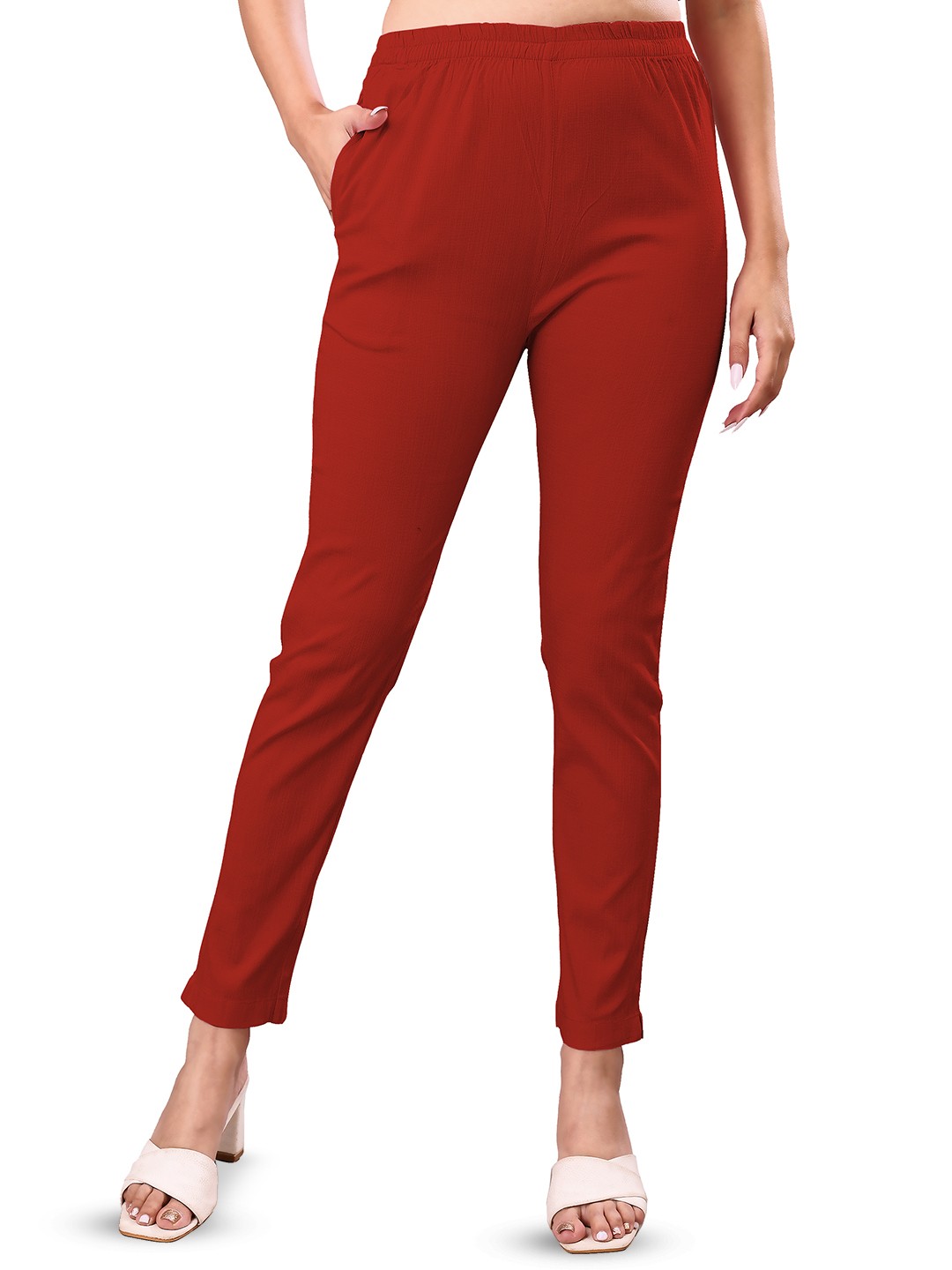 

NEXSUS Women Regular Fit Trousers, Red
