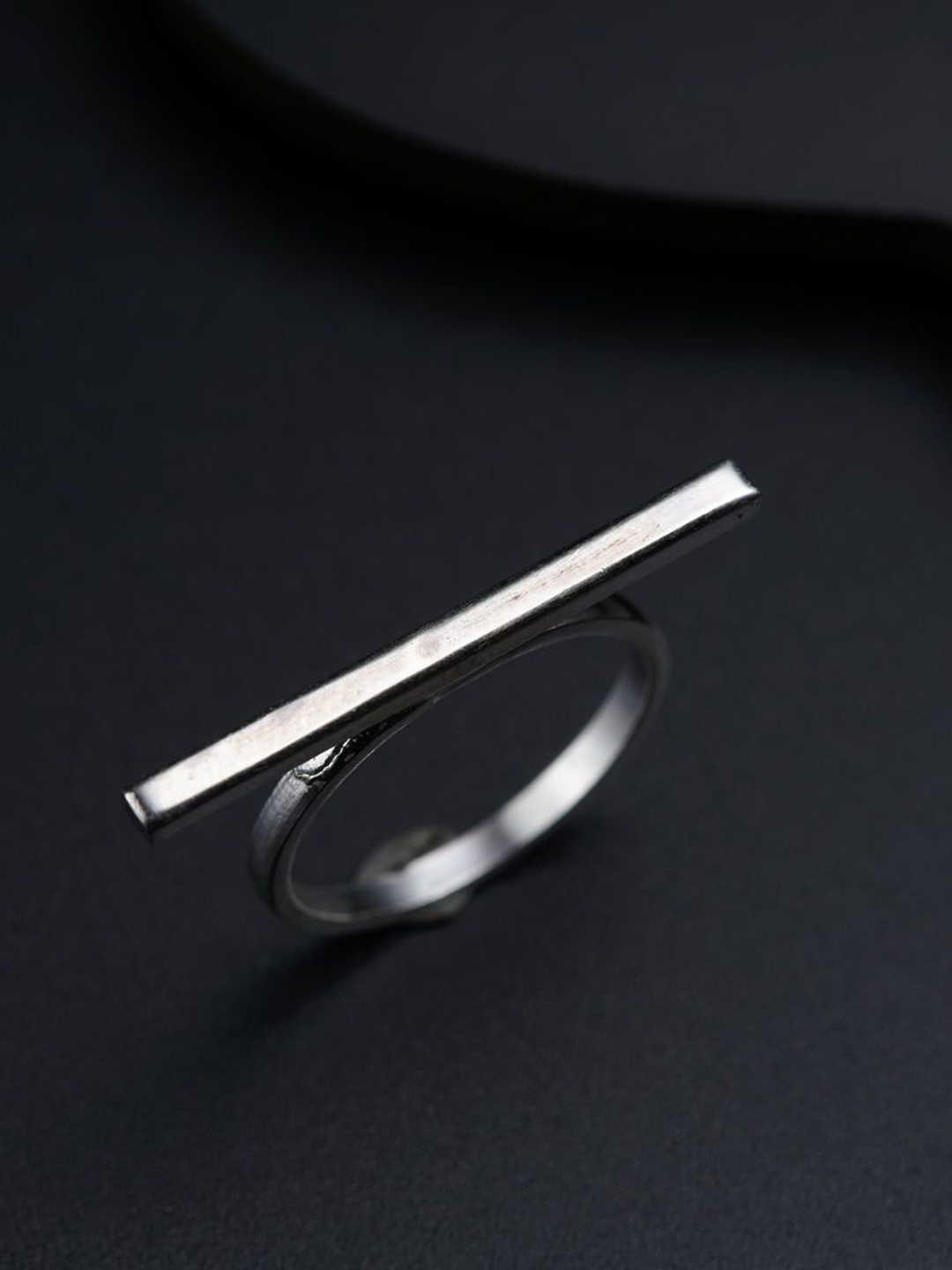 

House of Aadyaa 92.5 Sterling Silver Classic Line Finger Ring