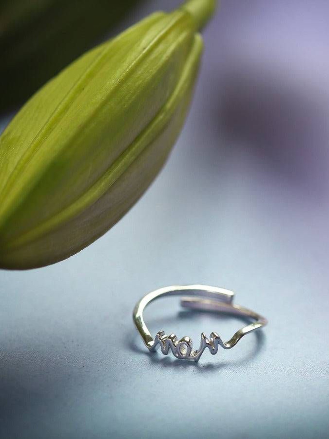 

House of Aadyaa 92.5 Silver Tiny Mom Finger Ring