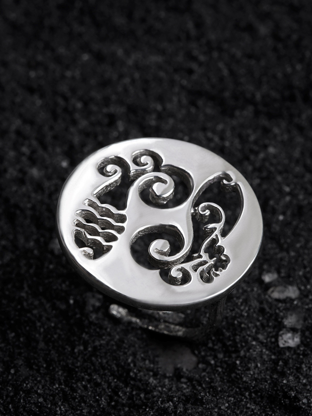 

House of Aadyaa 925 Sterling Silver Adjustable Finger Ring