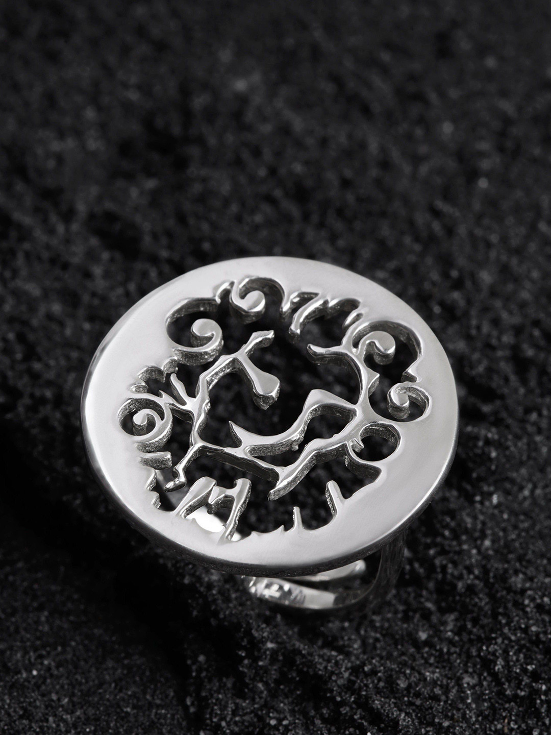 

House of Aadyaa 925 Sterling Silver Adjustable Finger Ring