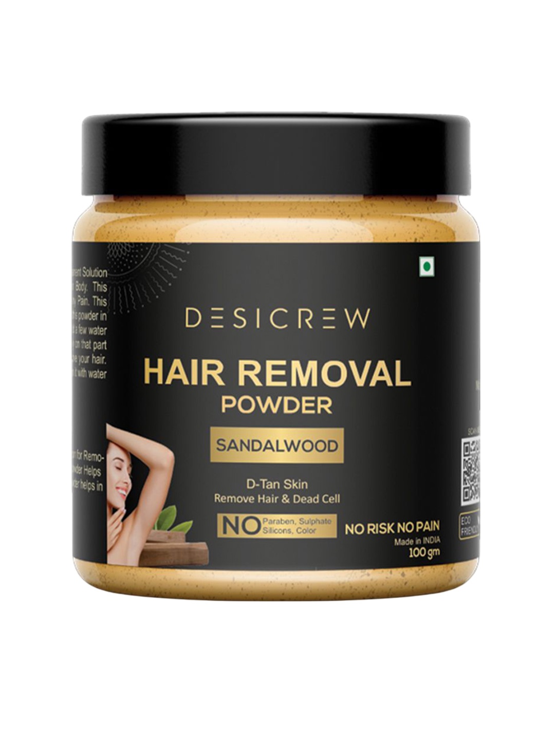 

Desi Crew Sandalwood Hair Removal Powder - 100 g, Metallic
