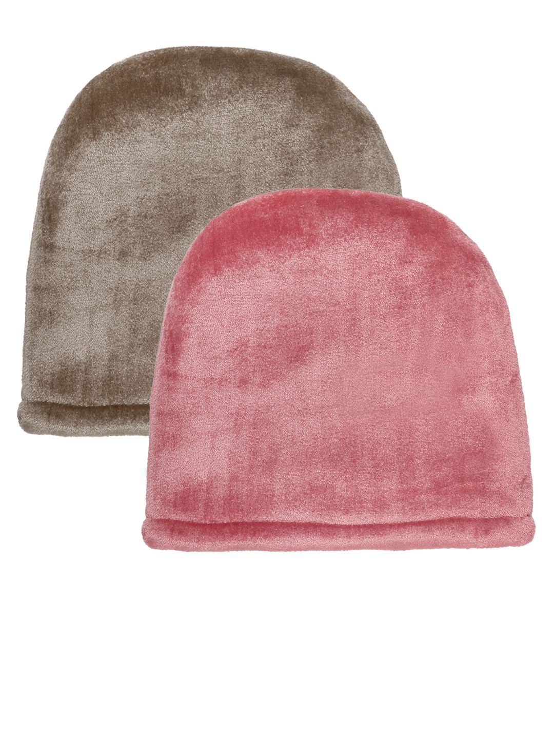 

KLOTTHE Women Pack Of 2 Winter Woolen Beanie Caps, Pink