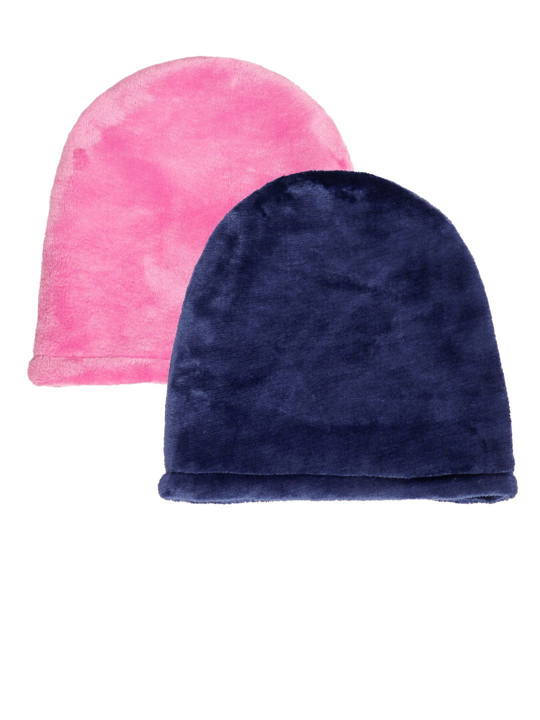 

KLOTTHE Women Pack Of 2 Winter Woolen Beanie Caps, Pink