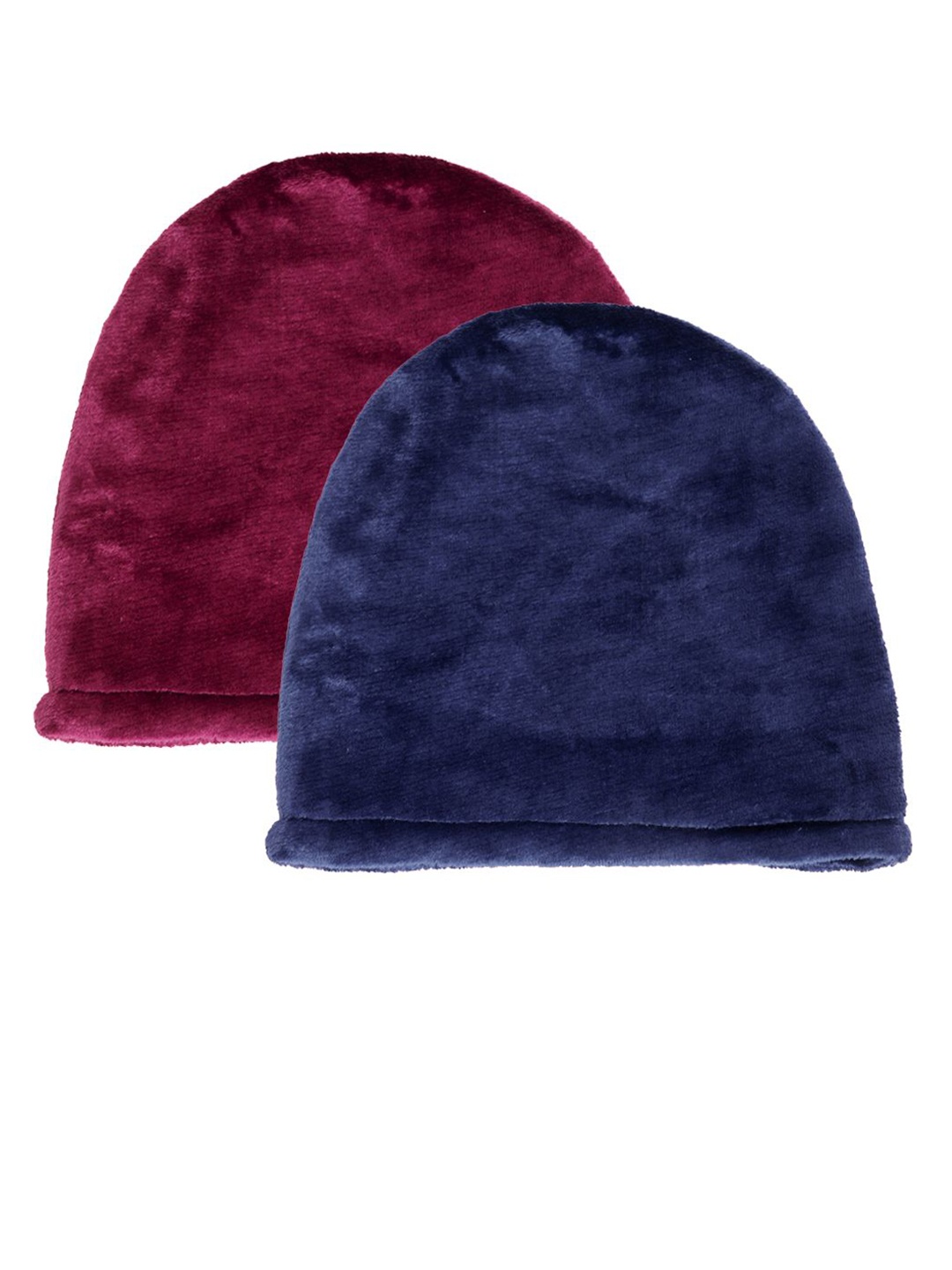 

KLOTTHE Women Pack Of 2 Woolen Beanie Cap, Blue