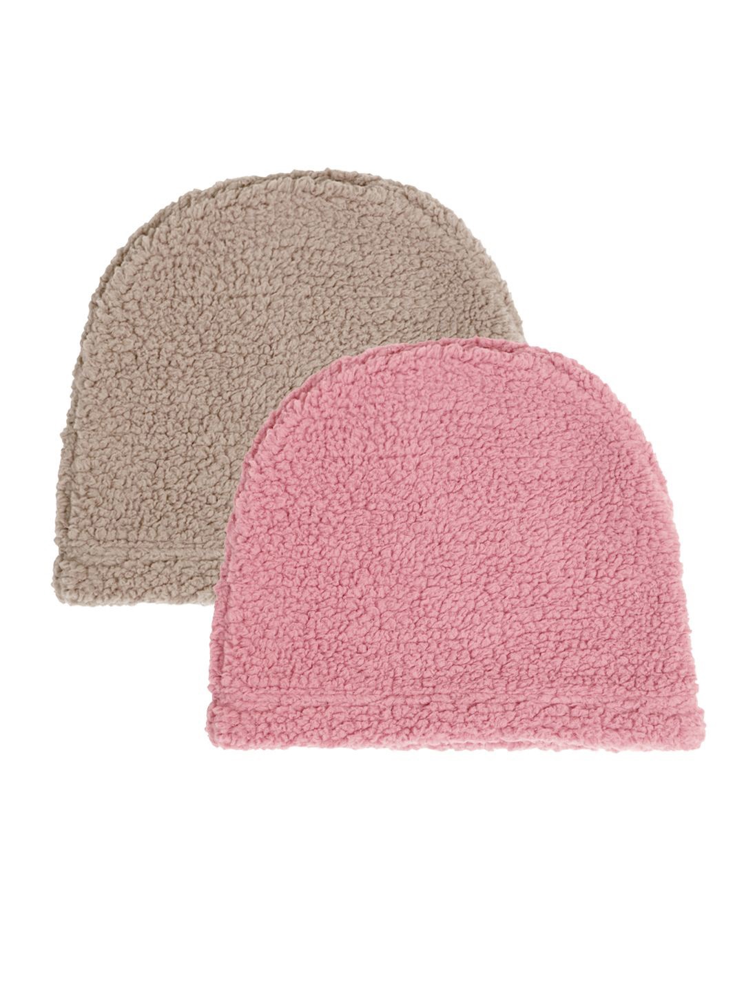 

KLOTTHE Women Pack Of 2 Winter Woolen Beanie Caps, Brown