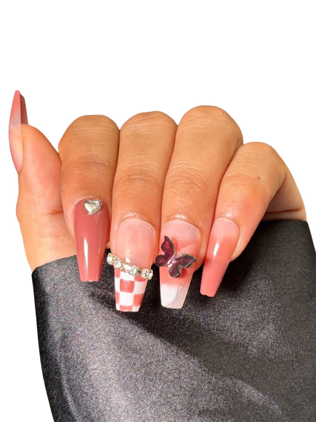 

Huda Girl Set Of 12 Press On Fake Nails- Nail Extension Kit- Nude N3