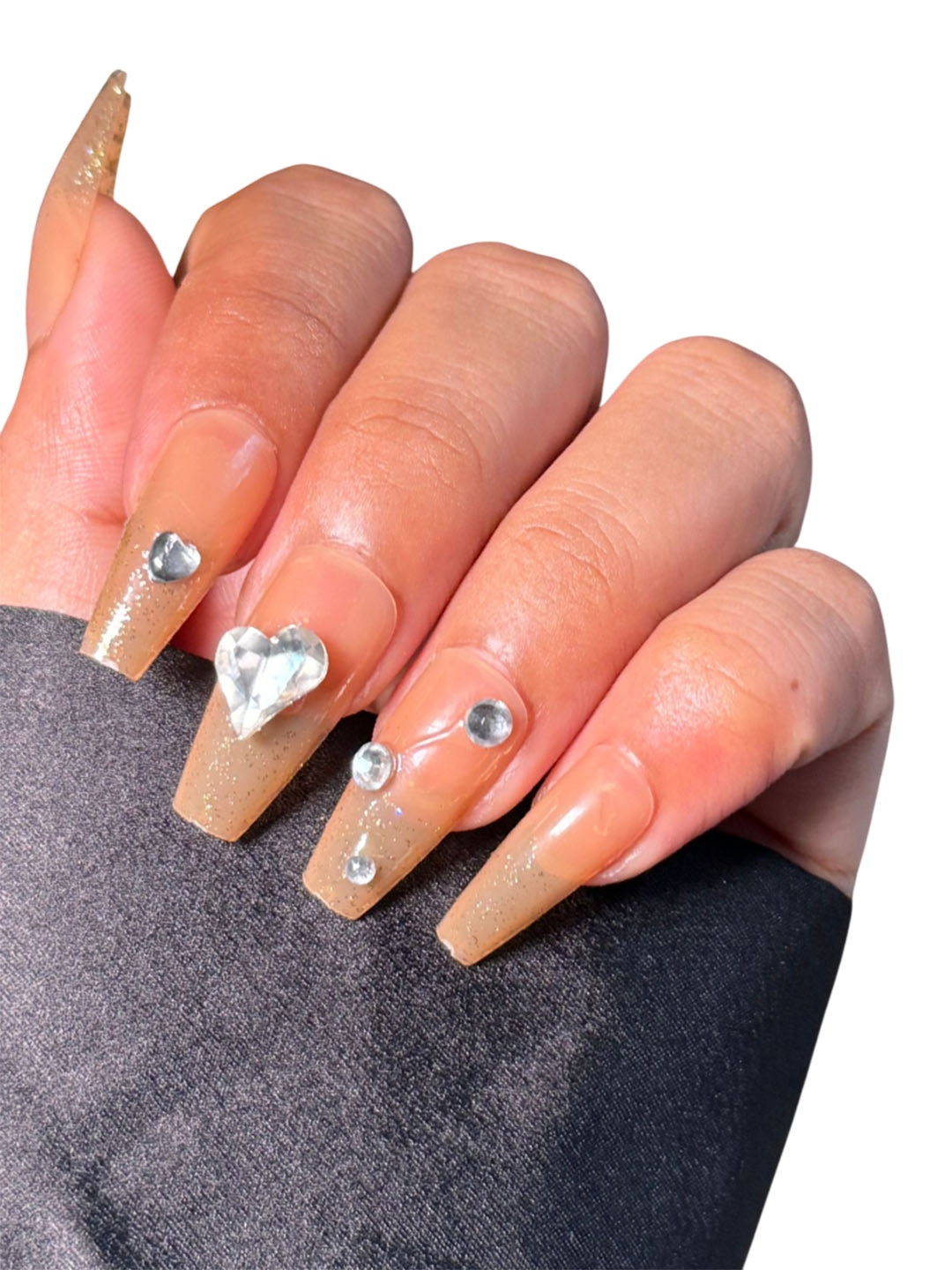 

Huda Girl Set Of 12 Press On Nail With Extension Kit - Shade - N1, Brown