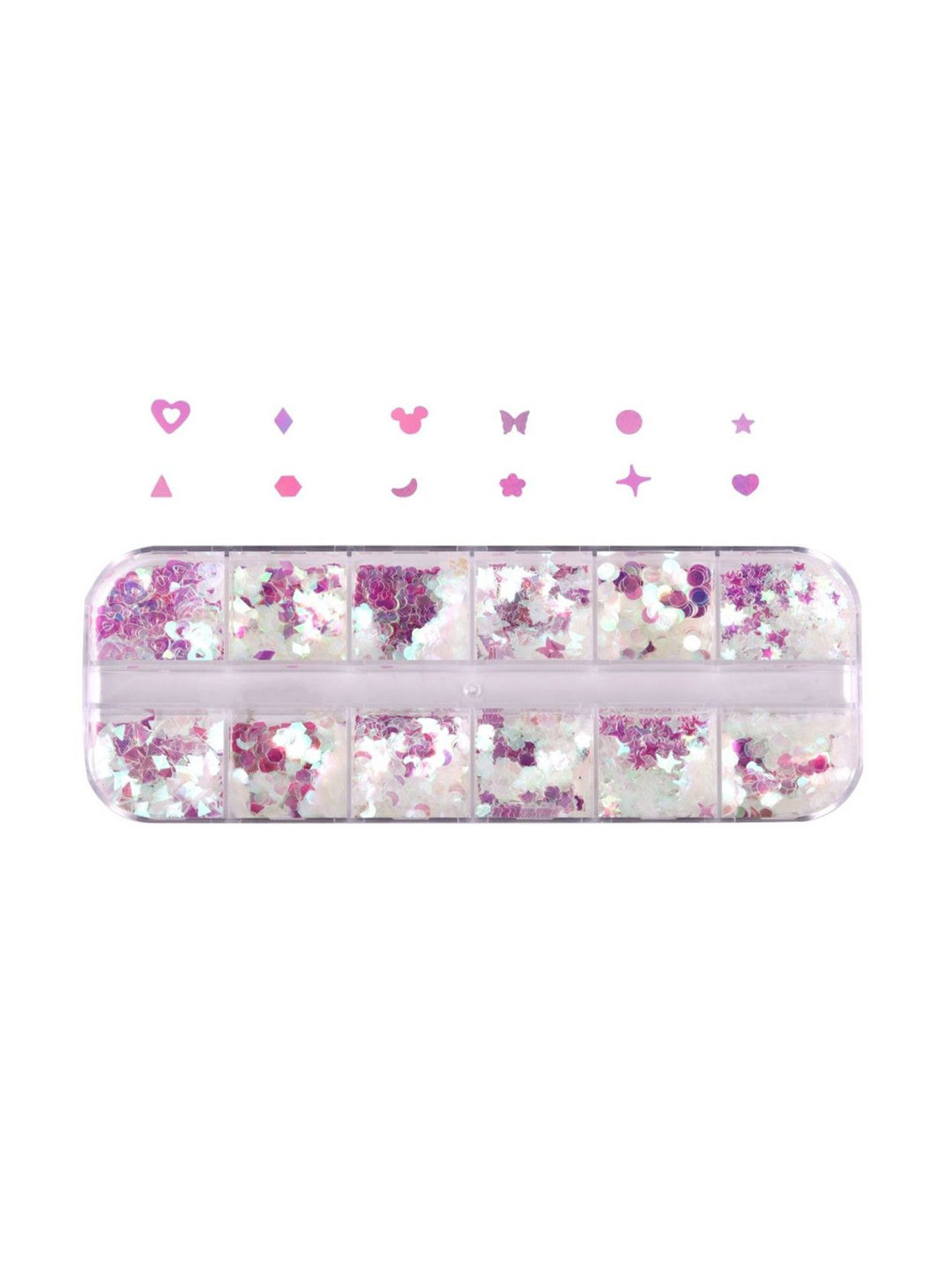 

Huda Girl Holographic Colorful Flakes & Glitter Nail Art Stickers - Shade - 24, Pink
