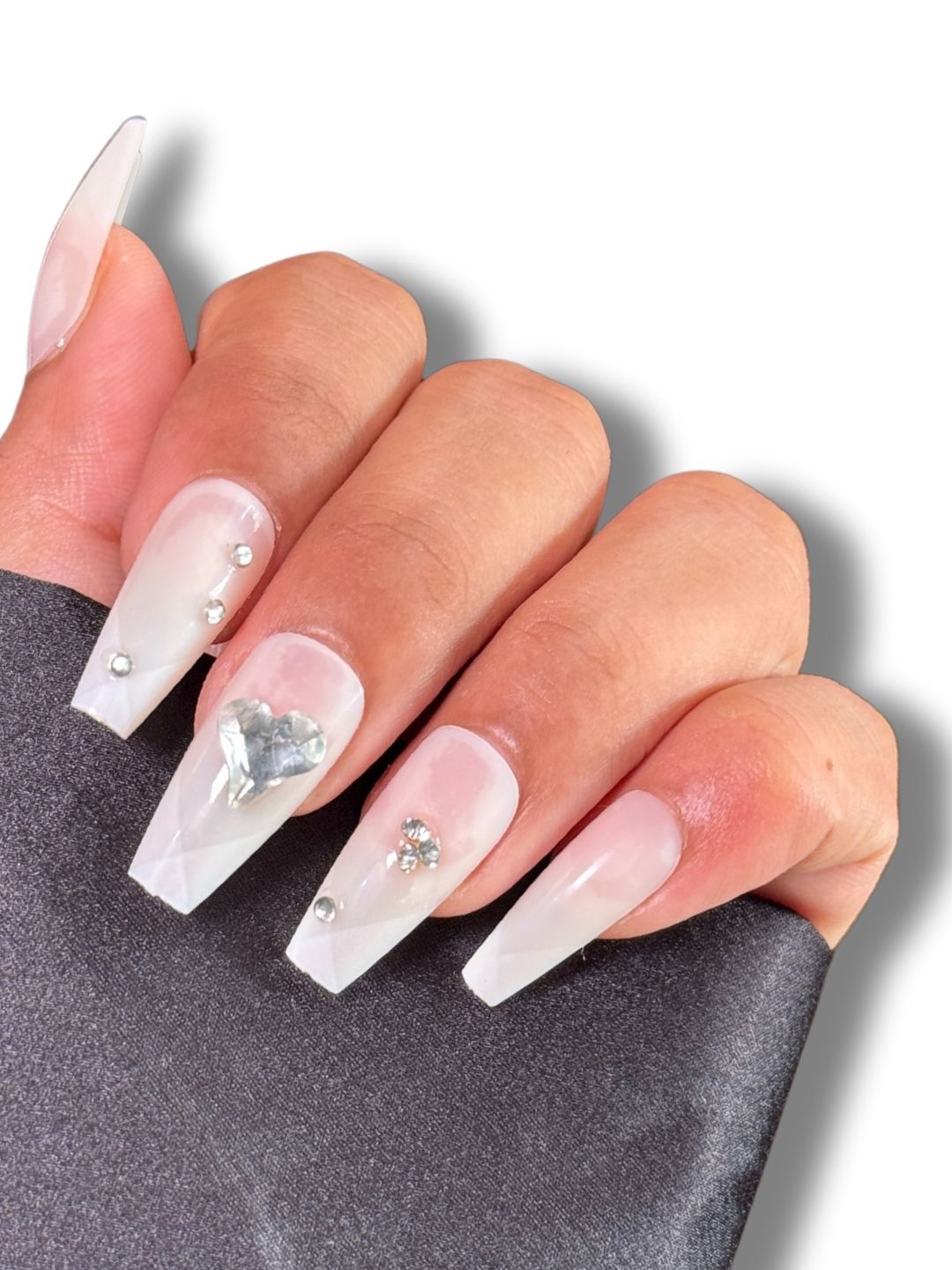 

Huda Girl Set Of 12 Fake Nail Extension Kit With Nail Glue Sticker, Stick & Buffer - N8, White