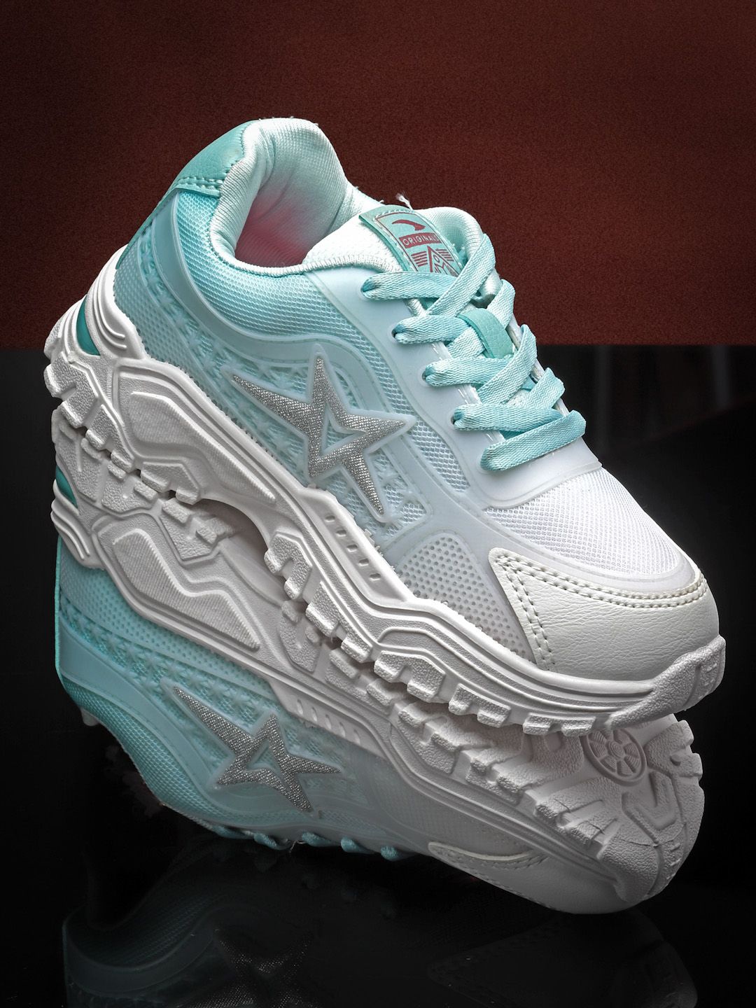 

ASIAN FLORA-04 Women Mesh Running Non-Marking Shoes, White