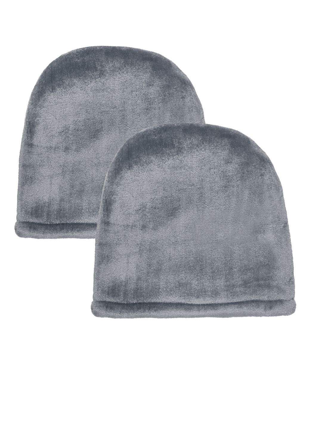 

KLOTTHE Women Pack Of 2 Woolen Beanie Cap, Grey