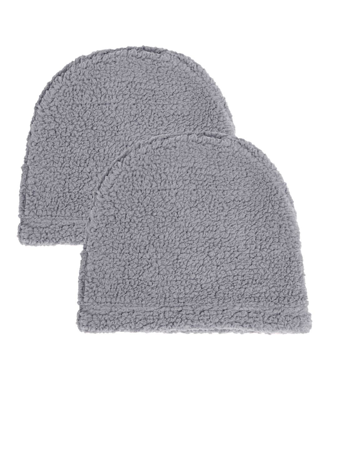 

KLOTTHE Women Pack Of 2 Woolen Beanie Cap, Grey