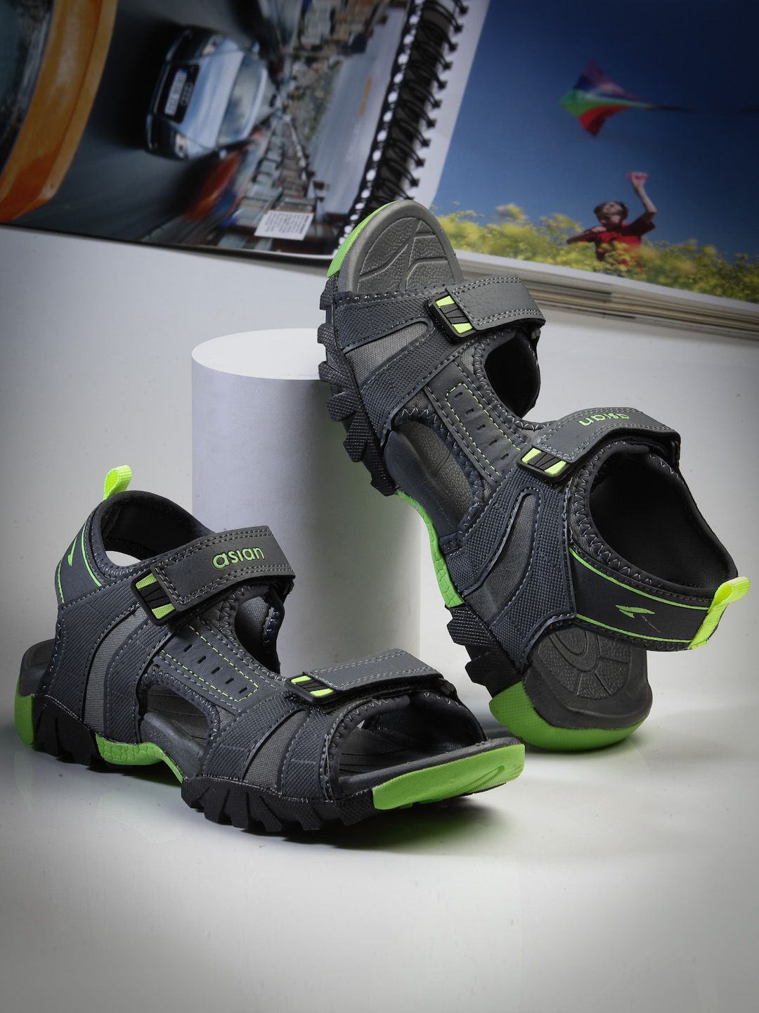 

ASIAN VISTARA-17 Men Sports Sandals, Grey