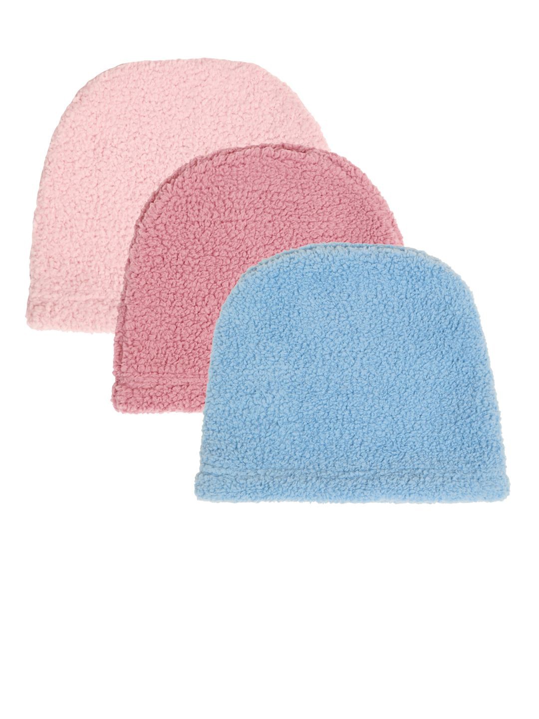 

KLOTTHE Women Pack Of 3 Self Design Woolen Beanie Cap, Blue
