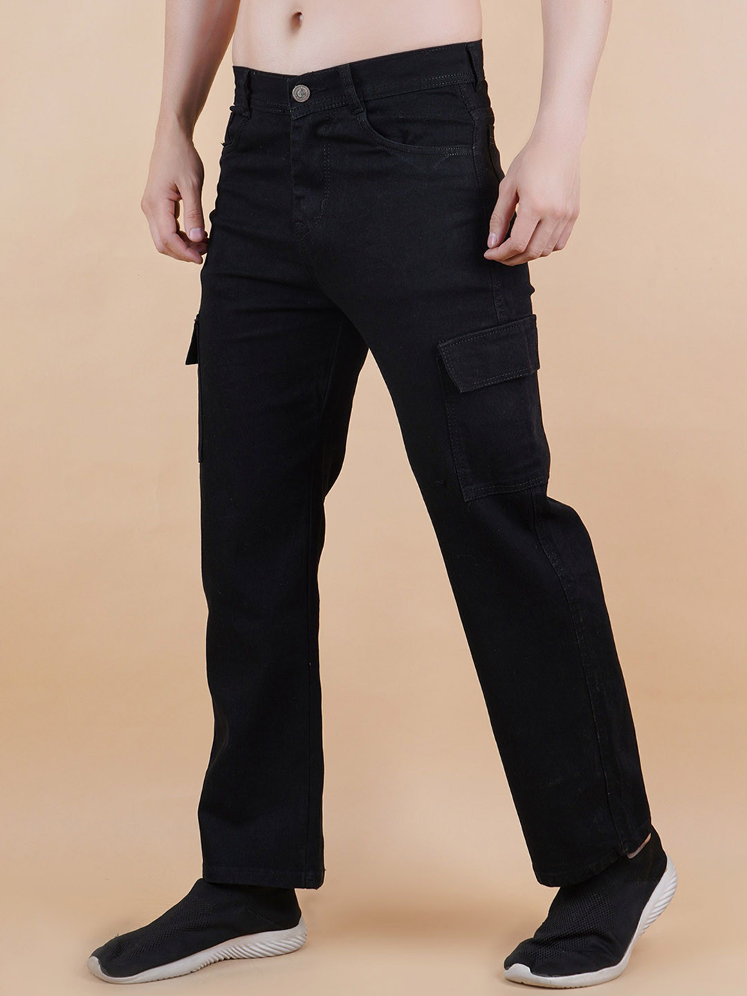 

LINARIA Men Classic Mid Rise Jeans, Black