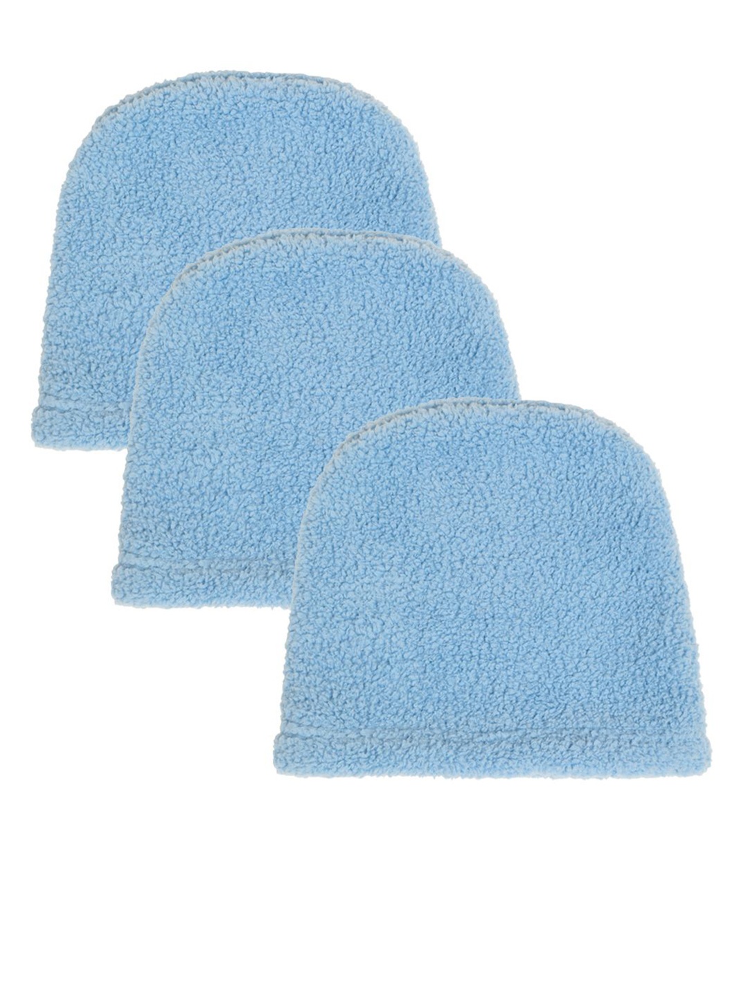 

KLOTTHE Women Pack Of 3 Winter Woolen Beanie Caps, Blue